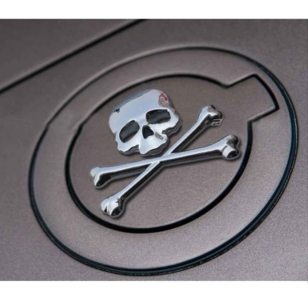 Truck 3D Metal Skull Head Logo Emblem Sticker Decal