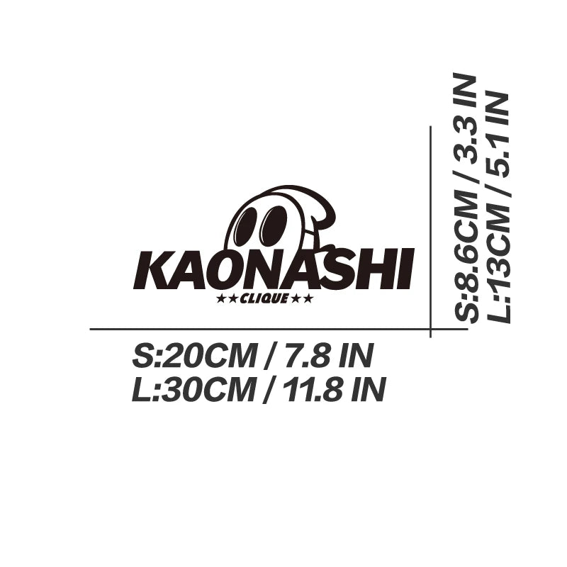 Kaonashi Jdm Electric Motorcycle Sticker Front Guard Rear Window