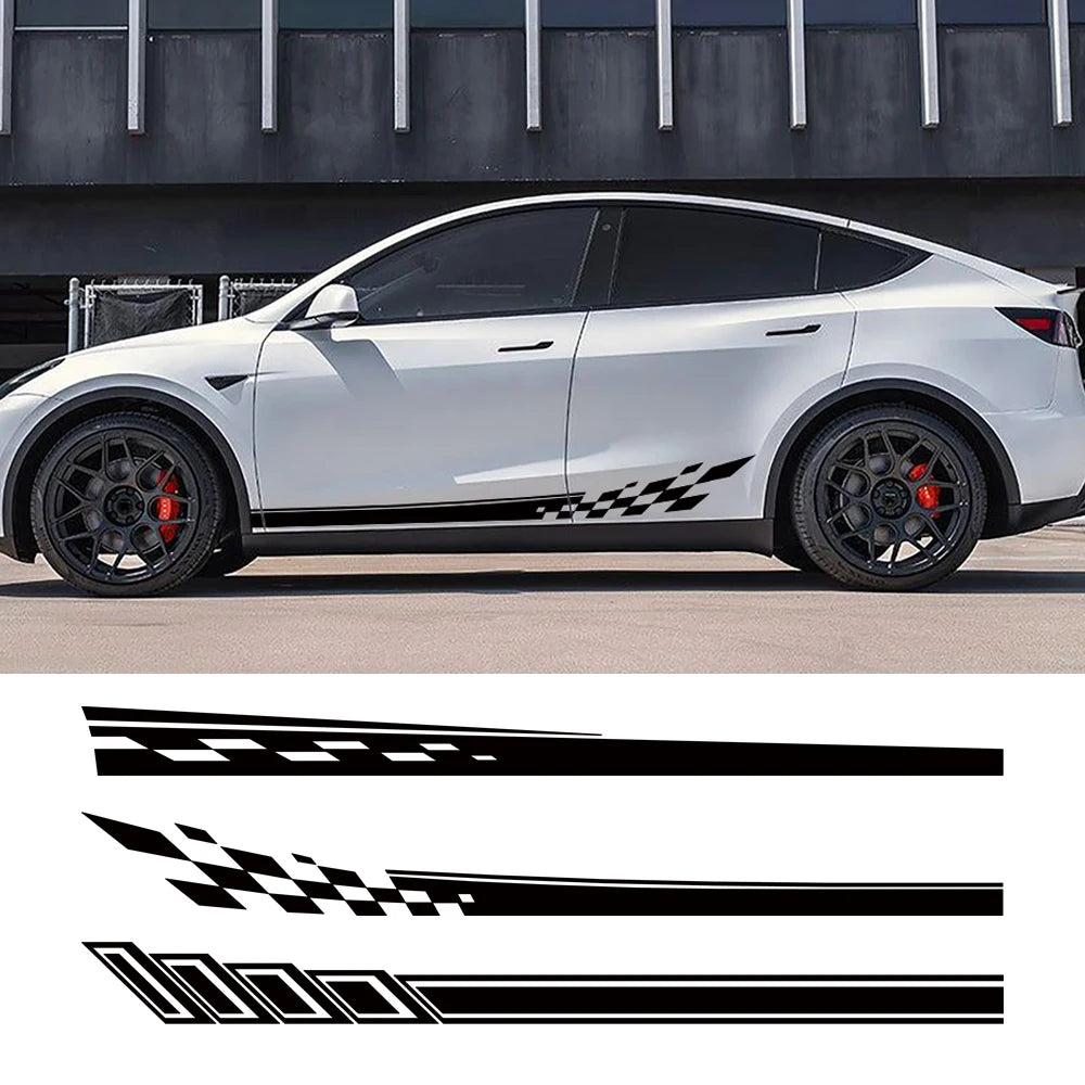 For Tesla Model Y Body Side Vinyl Side Decals Sticker Stripes