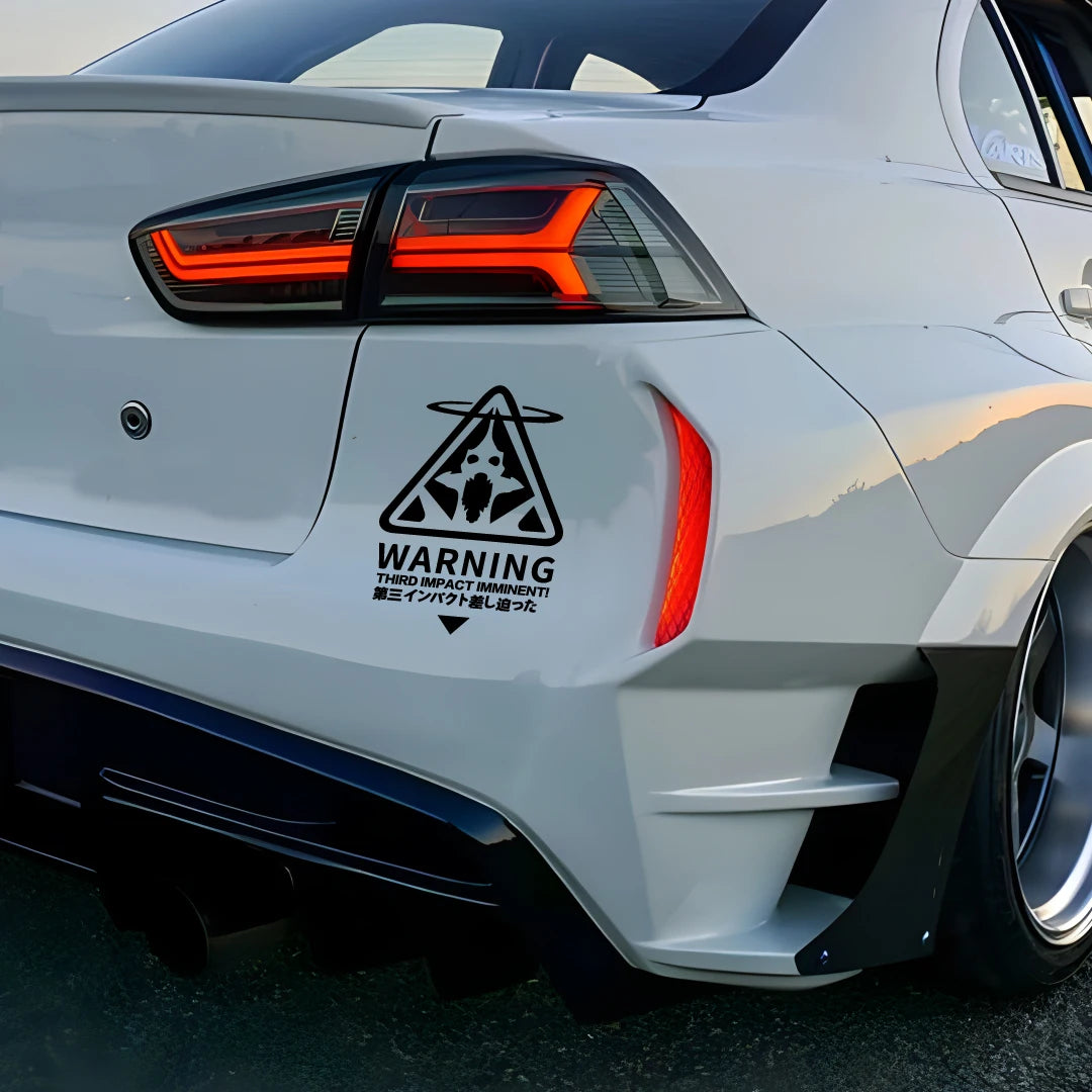 Creative Rampage Warrior Warning Sticker Rear Bumper Window Glass
