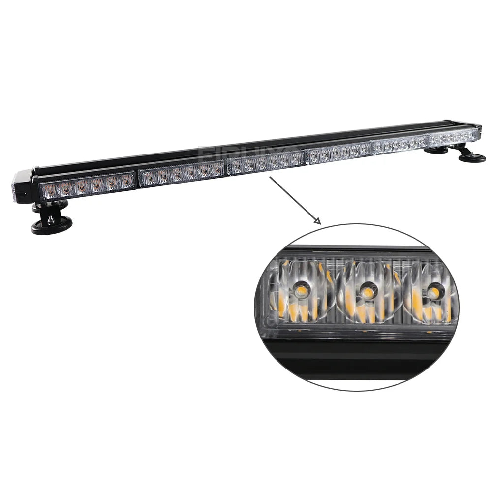 Truck Emergency Warning Strobe Bar Traffic Advisor Amber White