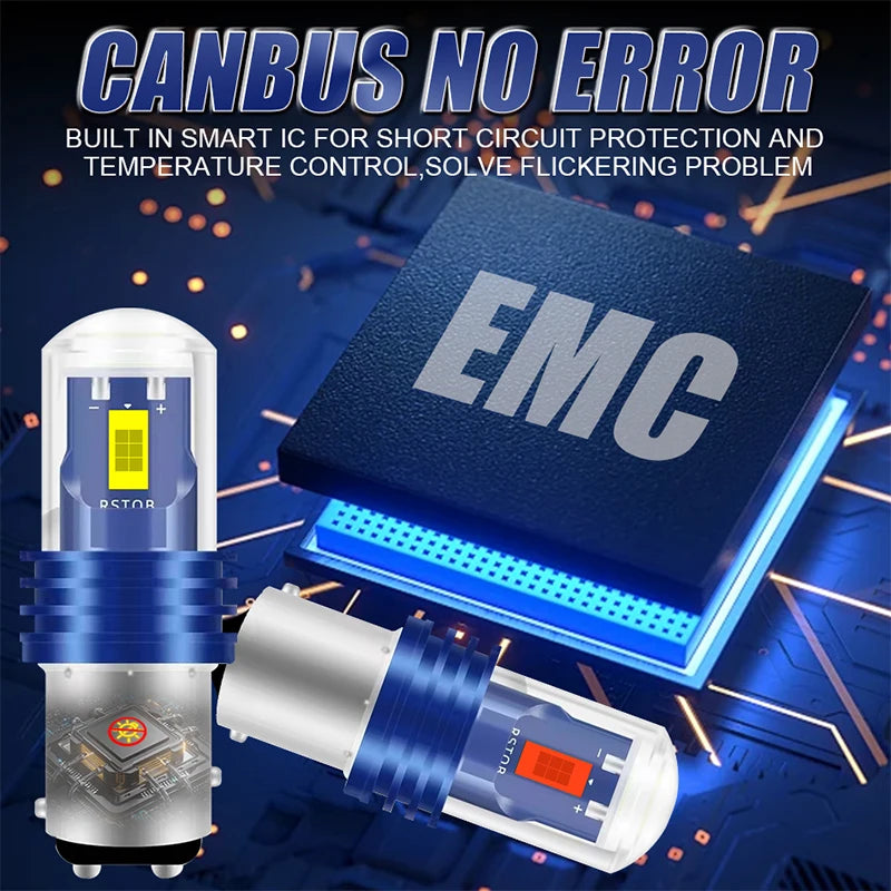 2PCS 1156 ba15s P21W bau15s 1157 bay15d 7440 T20