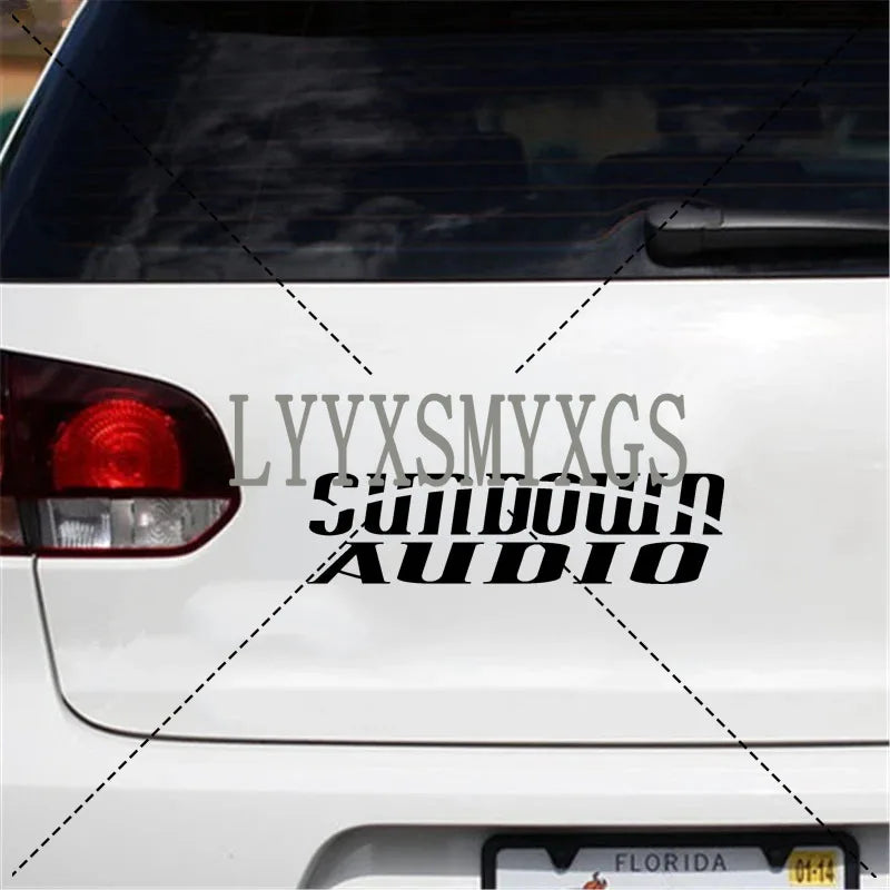 Personality self-adhesive Sundown Audio Sticker Rear Window