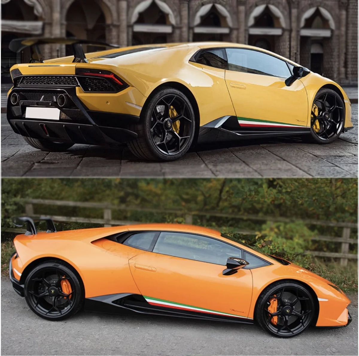 For Lamborghini Huracan Pair Lower Skirt Sticker Racing Side