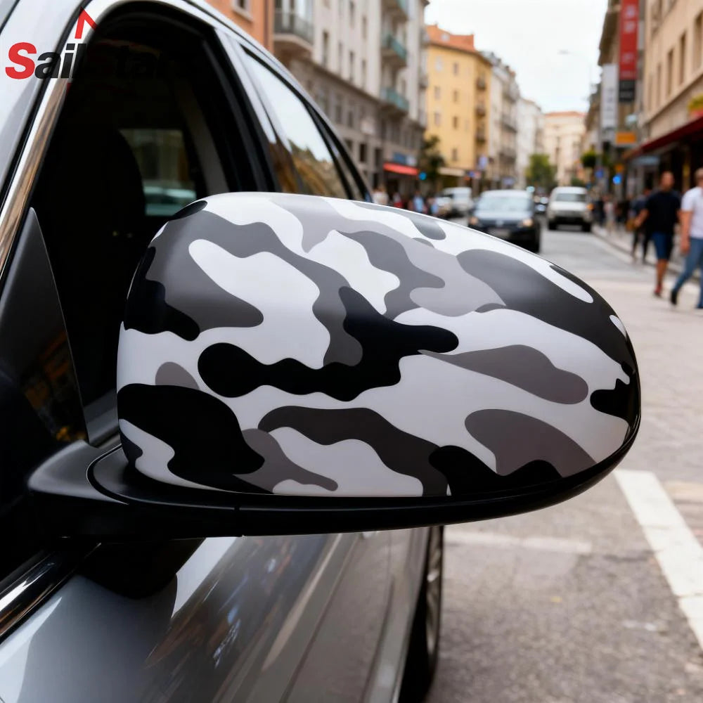 White Camo Vinyl Wrap Film high-quality Adhesive Sticker Wrapping