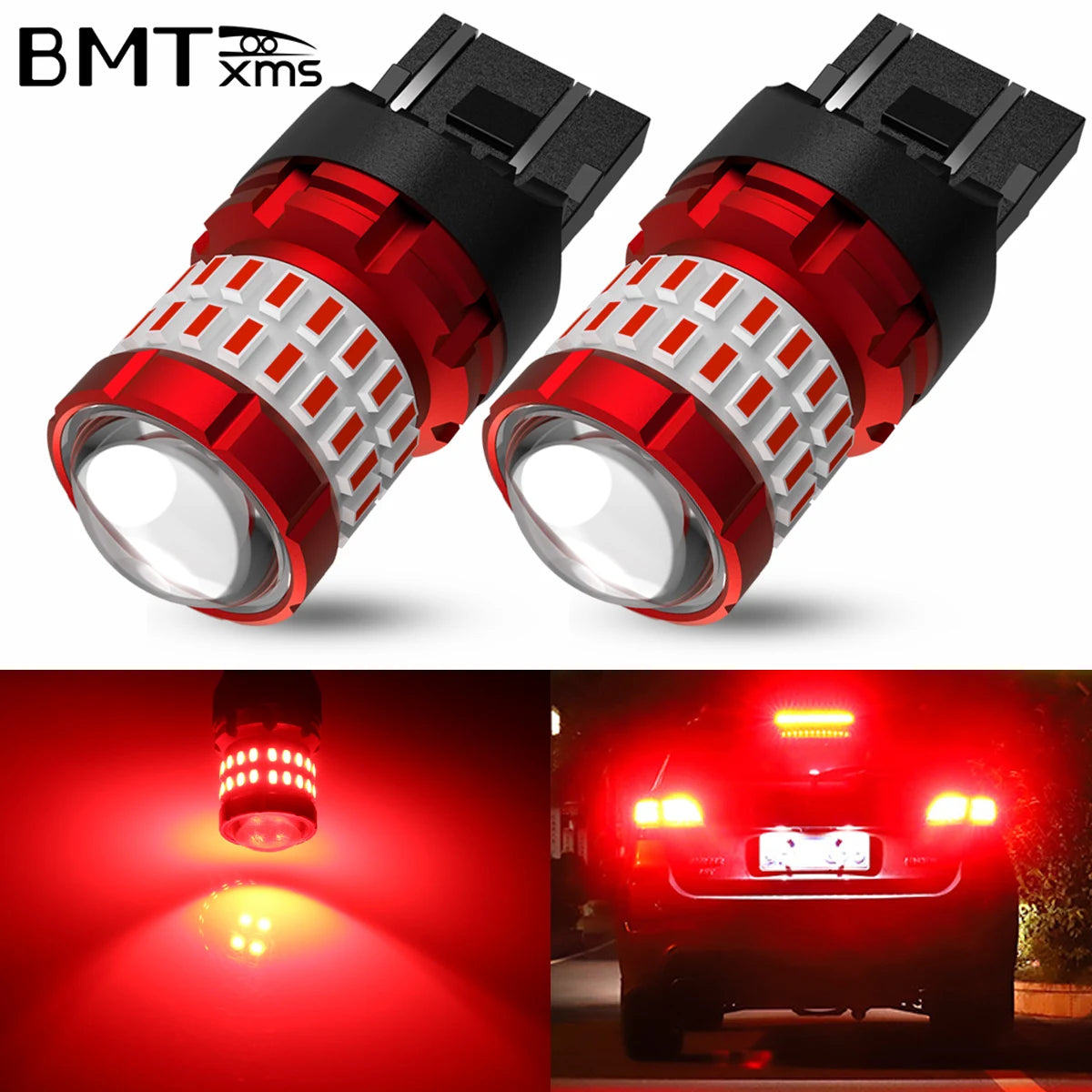 For Honda Suzuki Bmtxms 2PCS Red T20 7440 W21W wy21w 7443 W21