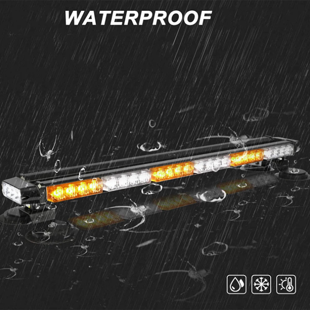 75CM Yellow White Strobe Flashing Bar Intensity Emergency Warning