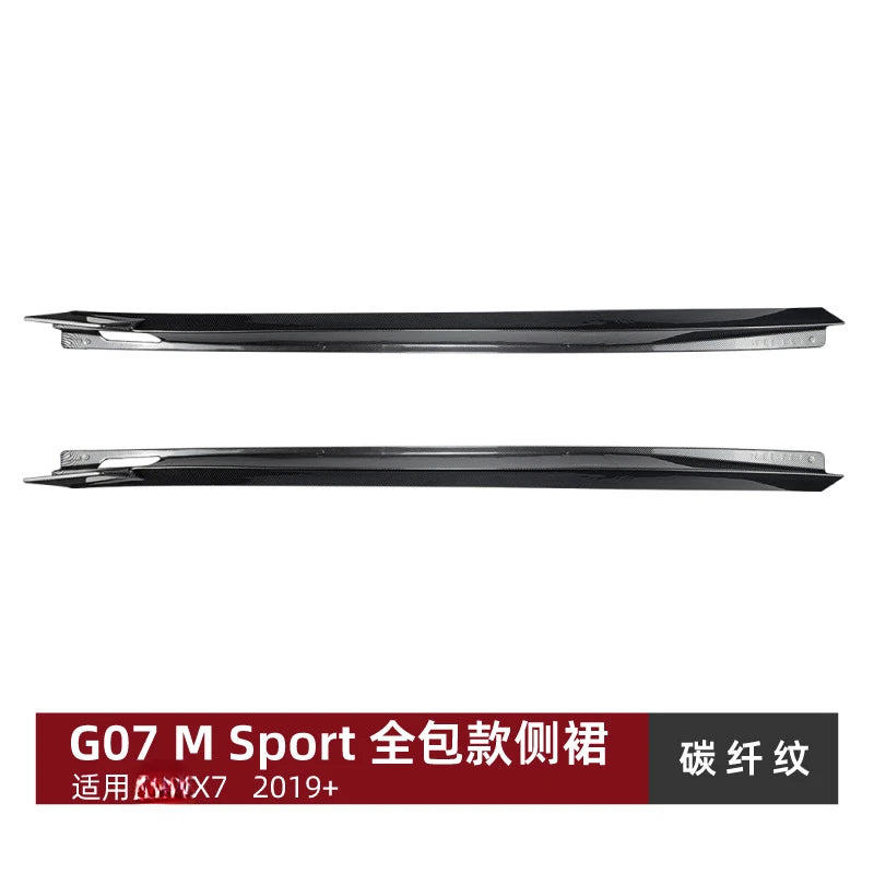 For BMW X7 G07 M Sport 2019 Full Wrap Side Skirt Spoiler Body