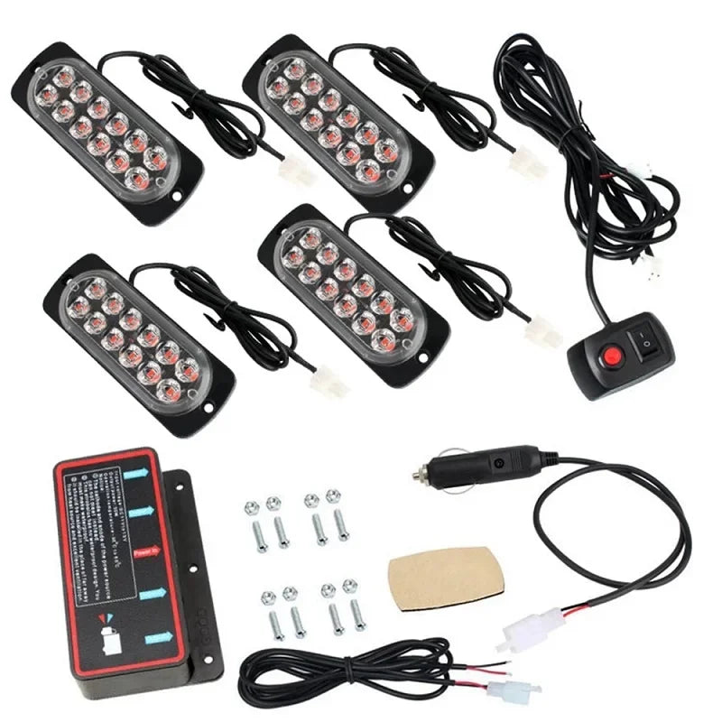 Strobe Flashing 48 Emergency Orange 12V Warning