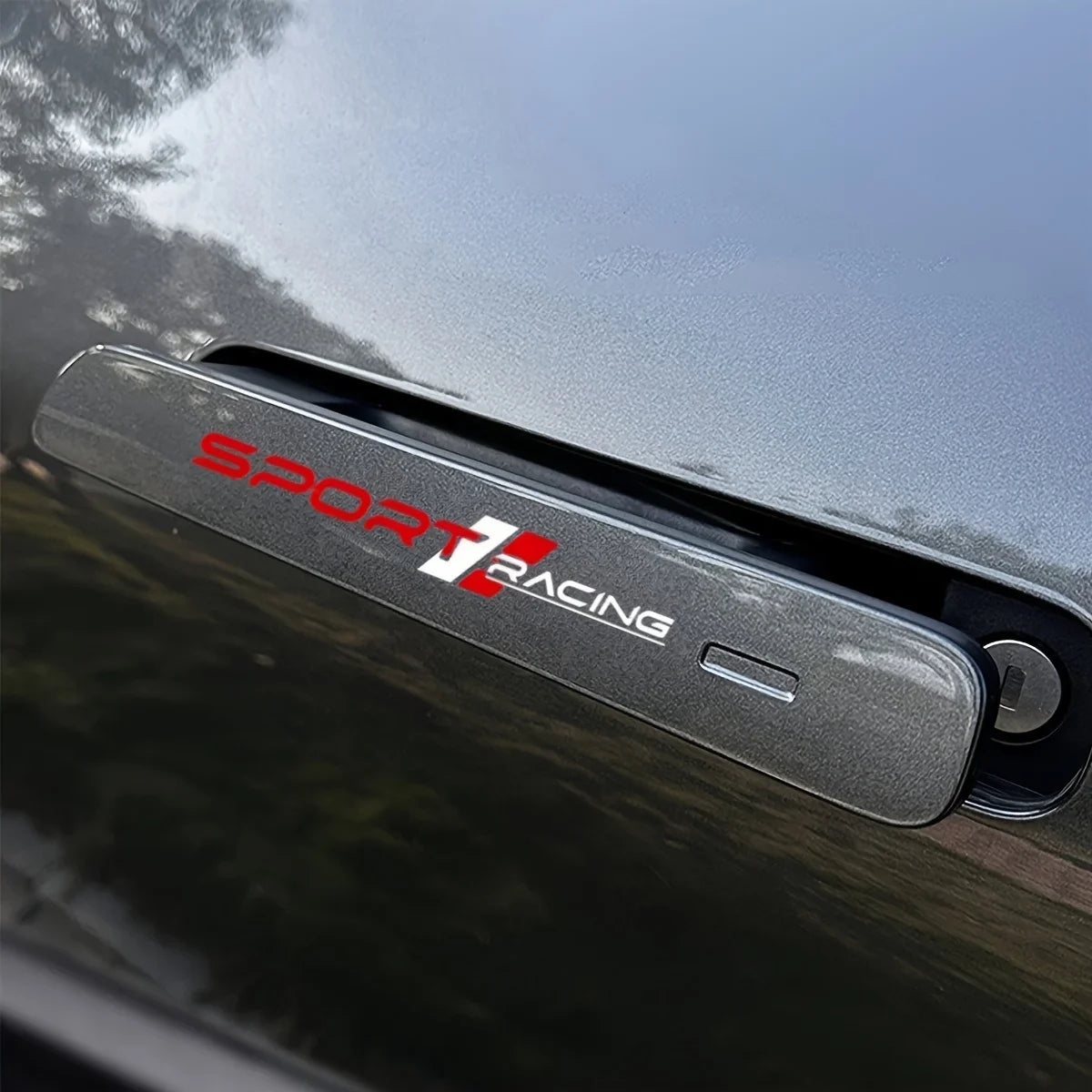 For Wiper Blade Arm Mirror Door Sport Letter Decal Panel 4PCS
