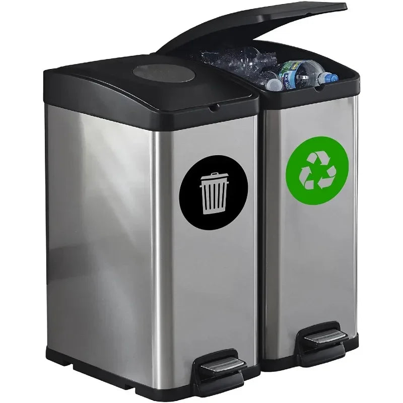 Recycle Trash Sticker Vinyl Modern Logo Symbol Organize Cans