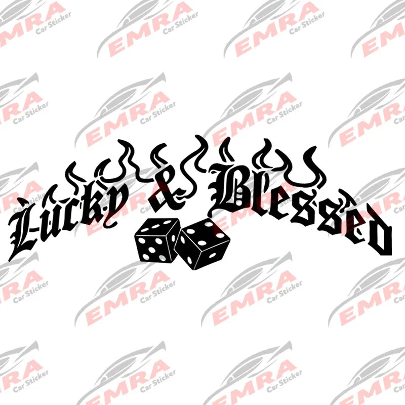 For Windshield Rear Window Lucky Blessed Sticker Banner Jdm