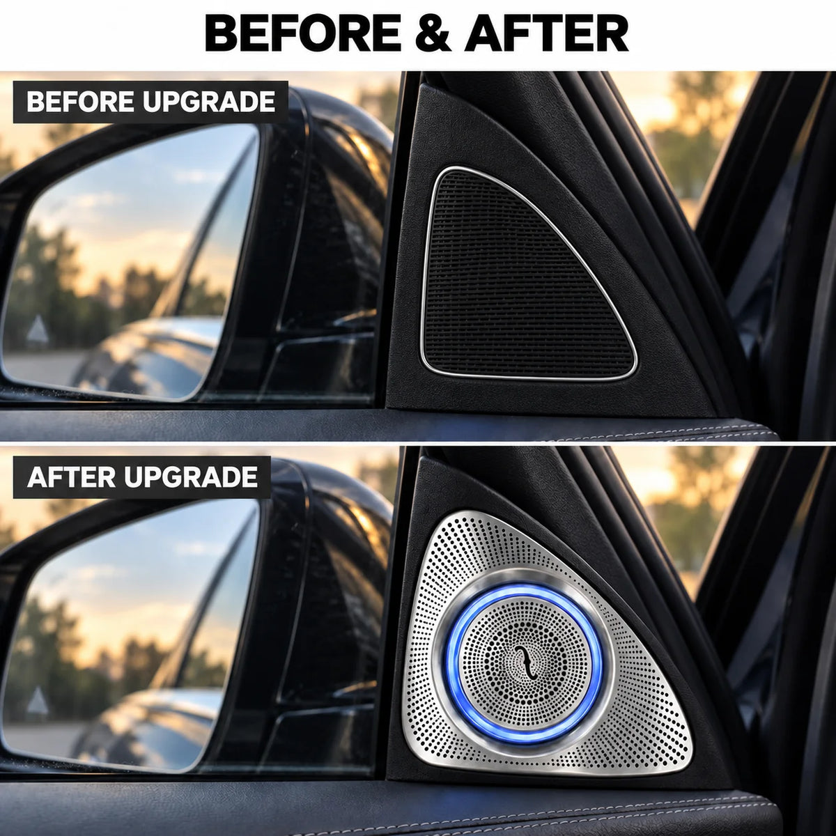 3D Rotating Tweeter Speakers Ambient Lighting Compatible