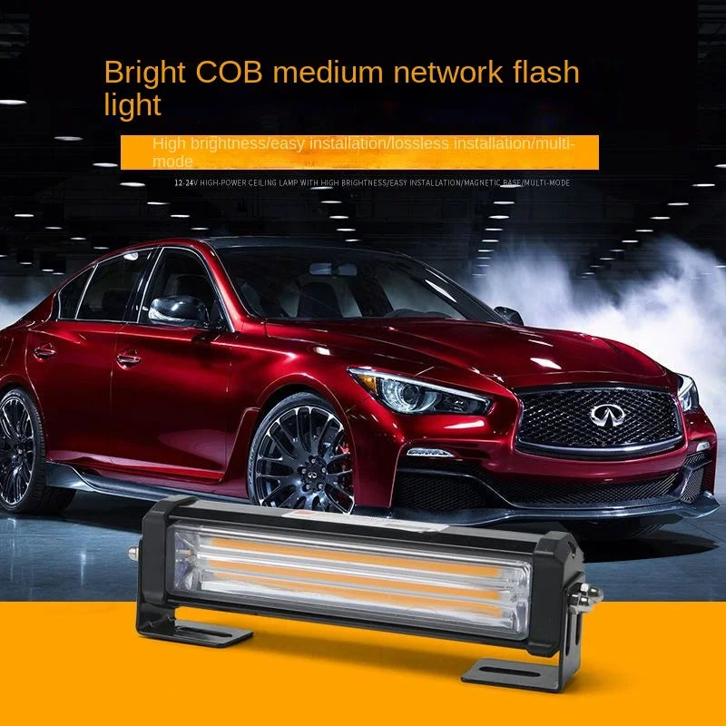 remote-controlled one-trailer two-cob Flashing Truck 12v24v