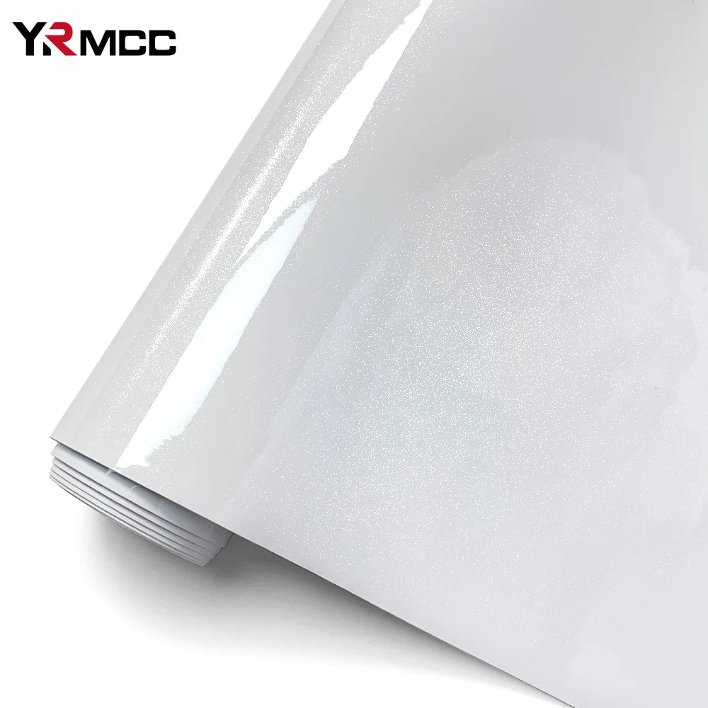 Pet Stickers Glossy Adhesive Vinyl Wrap Pearl White self-adhesive