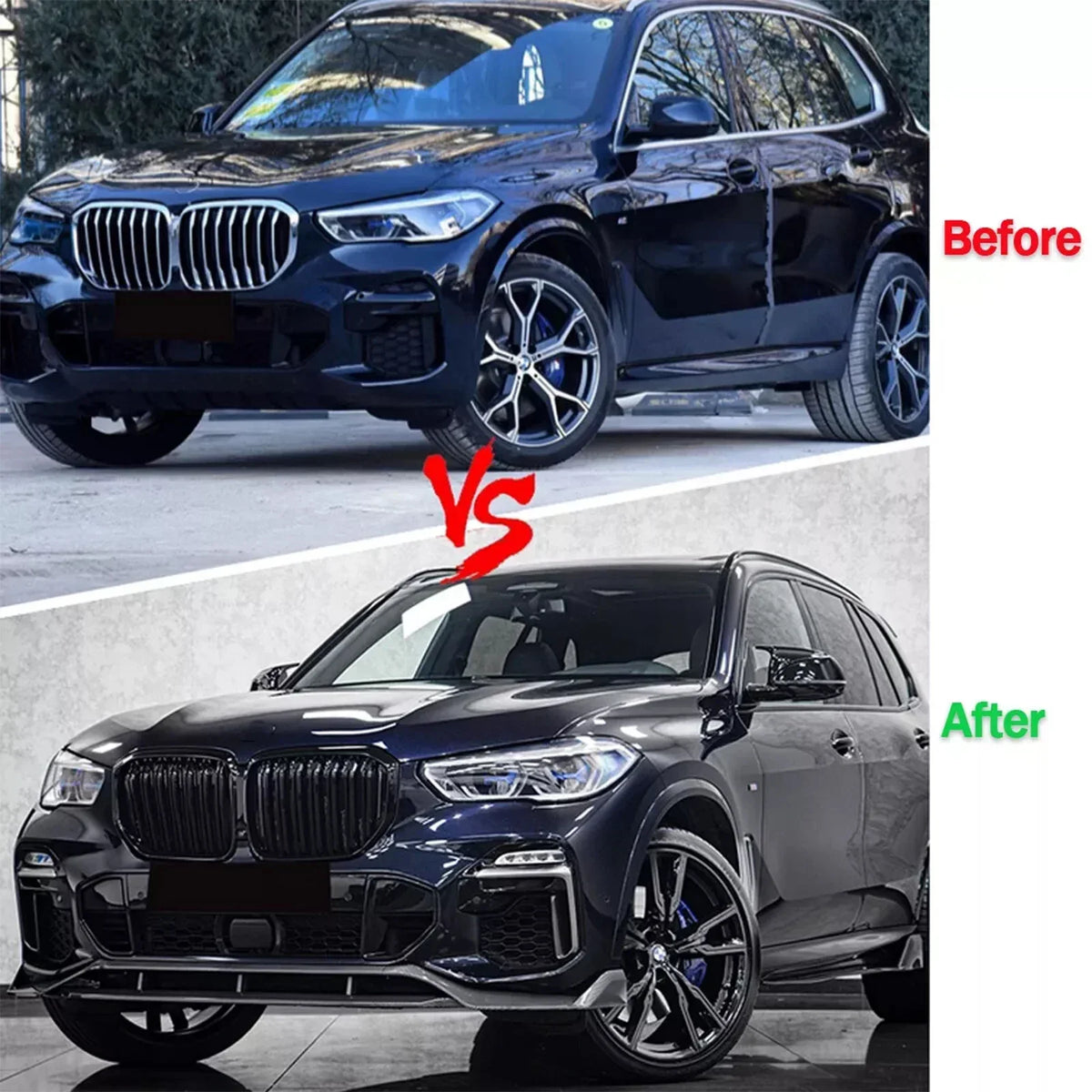 For 2019-2022 BMW X5 G05 M Front Bumper Sport Splitter Spoiler