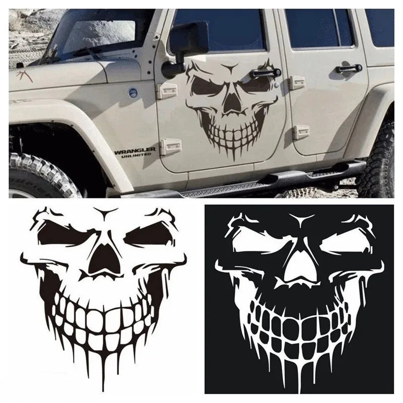 Sticker Skull Decal Horrific Skeleton Vinyl Removable Waterproof