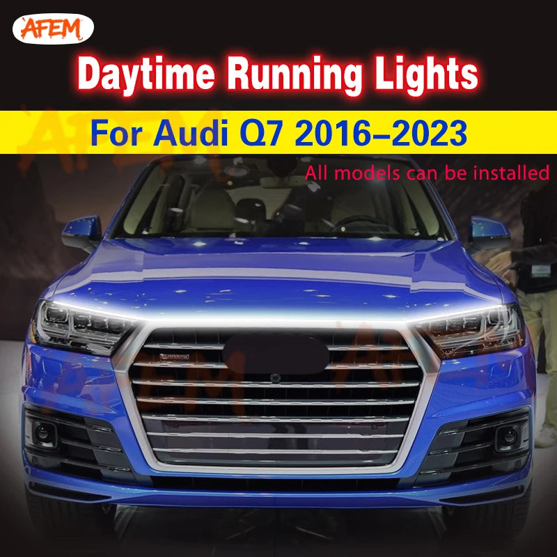 For Audi Q7 2016-2023 Universal Auto Hood Ambient Strip Daytime