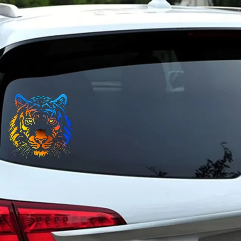 Multicolor Tiger Head Sticker Waterproof scratch-resistant Cars