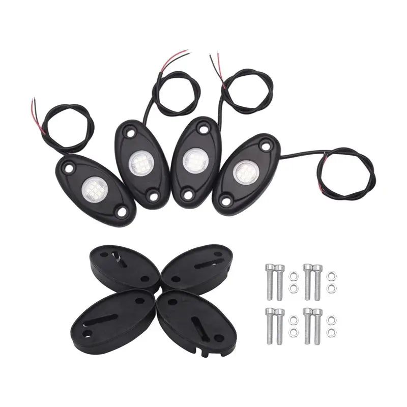 For Off Road sp-4pcs 9LED Super Bright Rock Kit Waterproof Neon