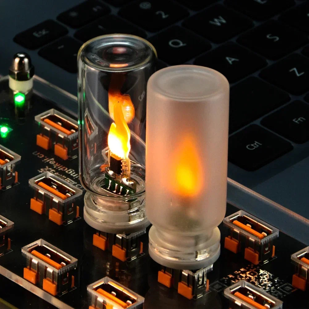 Flame Shape Yellow Warm Bulb Retro USB Filament Night