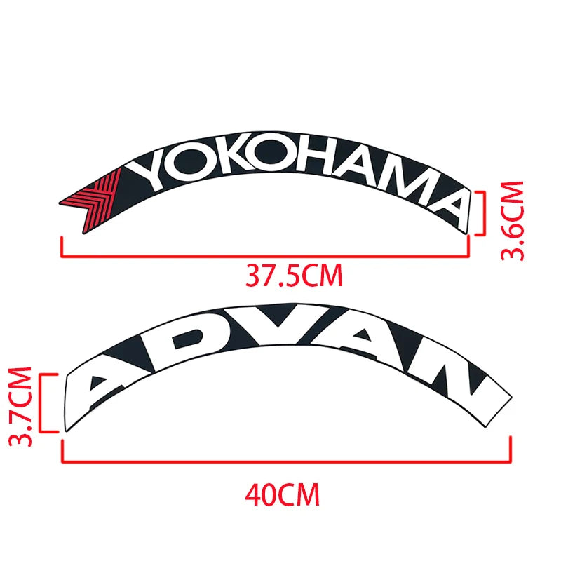 Rubber Letters Tire Sticker Wheel Fit 3D Logo Motorcycle