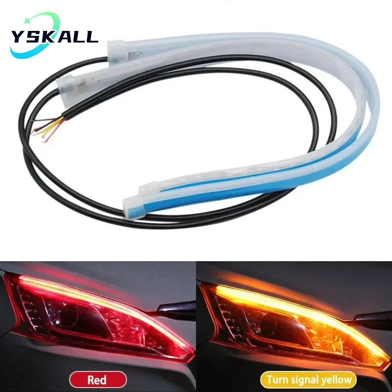 1pair 12V Drl Daytime Running Flexible Waterproof Strip