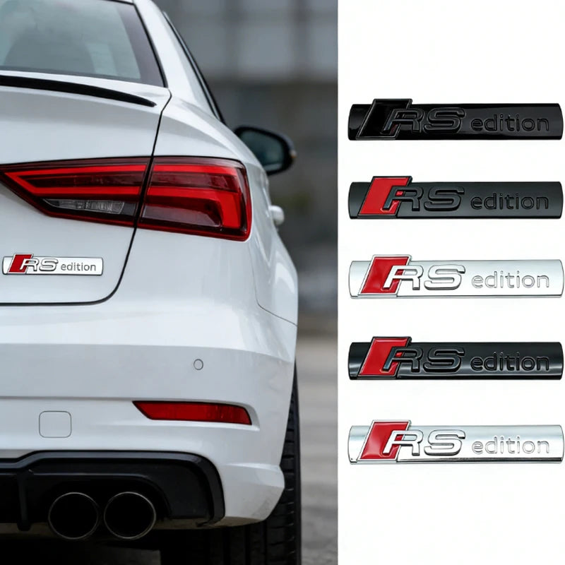 For Audi Rs Edition Badge A4L Metal Alloy Side Fender Emblem A6L