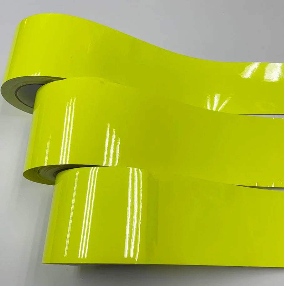 10CM Width Neon Fluorescent Gloss Vinyl Wrap Adhesive Sticker