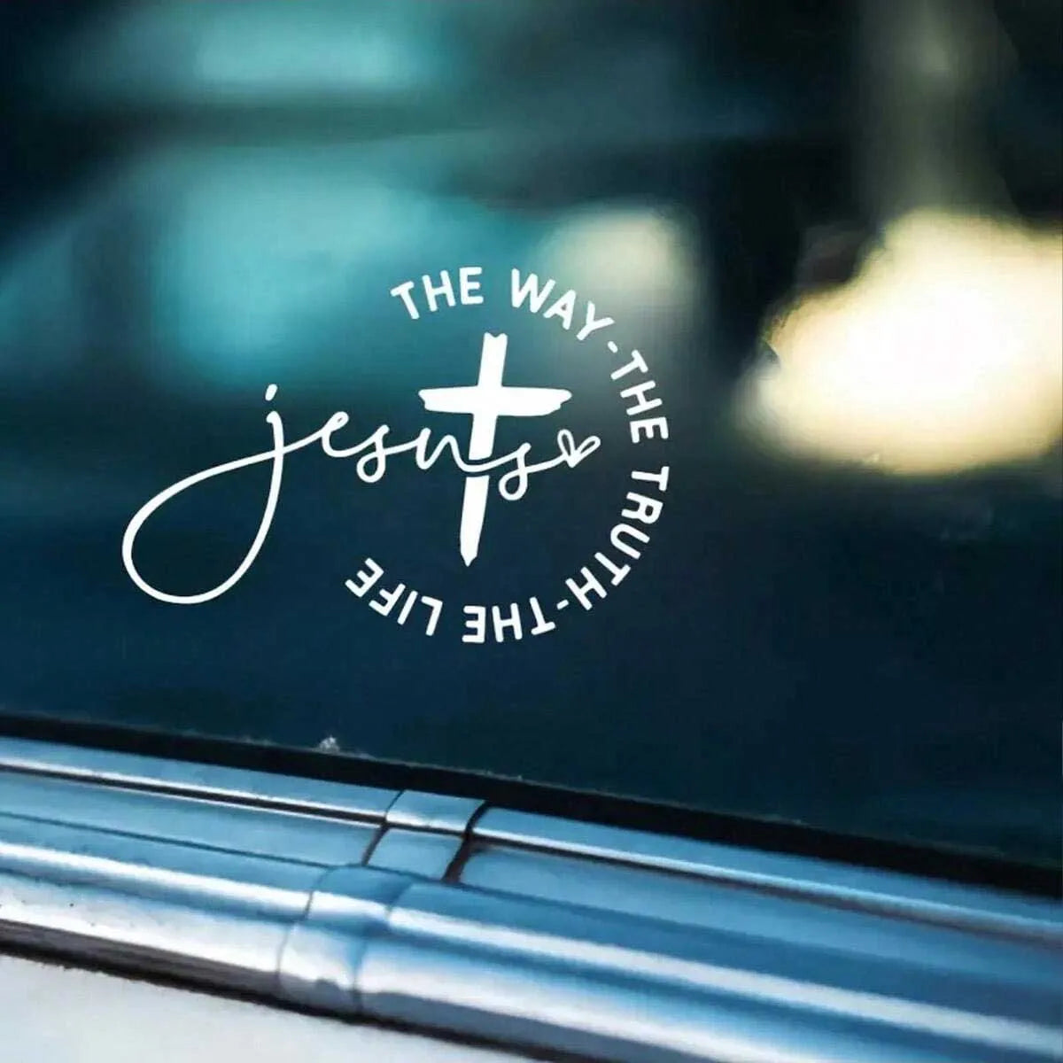 one-piece Way Jesus Christian Sticker Cross Pattern Road Truth
