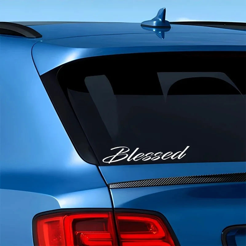 Blessed Windshield Decal 20x3.5cm Durable Vinyl Sticker Cars