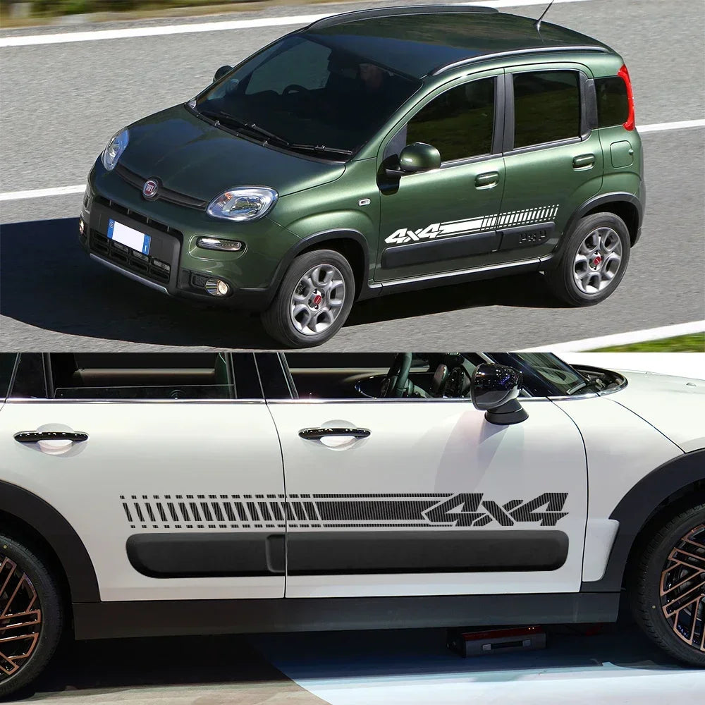 For Offroad Vehicl 2PCS 4X4 Offroad Side Body Stripes Vinyl