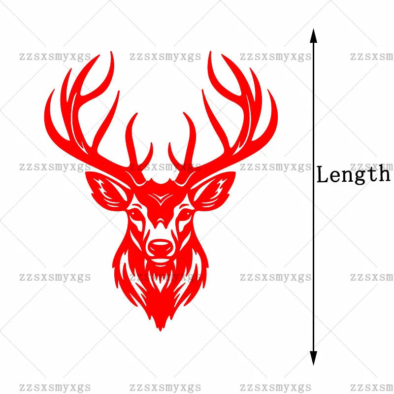 Symbolize Strength Freedom Deer Head Stickers Fit Body Bumper