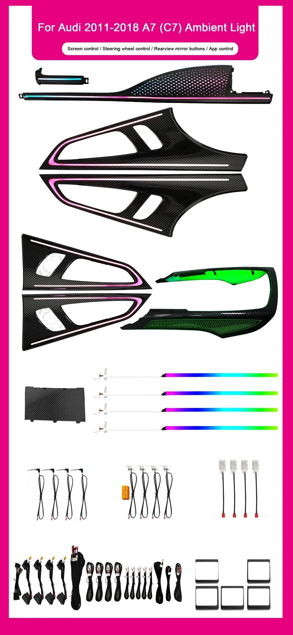 For Audi A7 C7 2011-2018 Models Oem Upgrade Interior Lighting