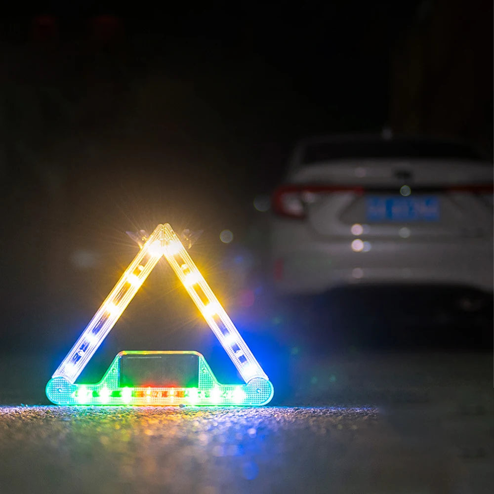 For Auto Emergency Grill Warning Lamp Solar Strobe Windshield