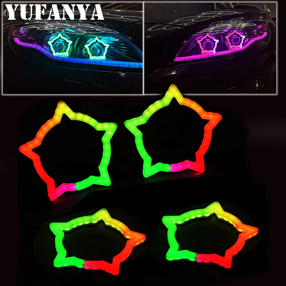 Bluetooth Remote Control Pentagram Shape Srgb Dynamic Angel Eyes