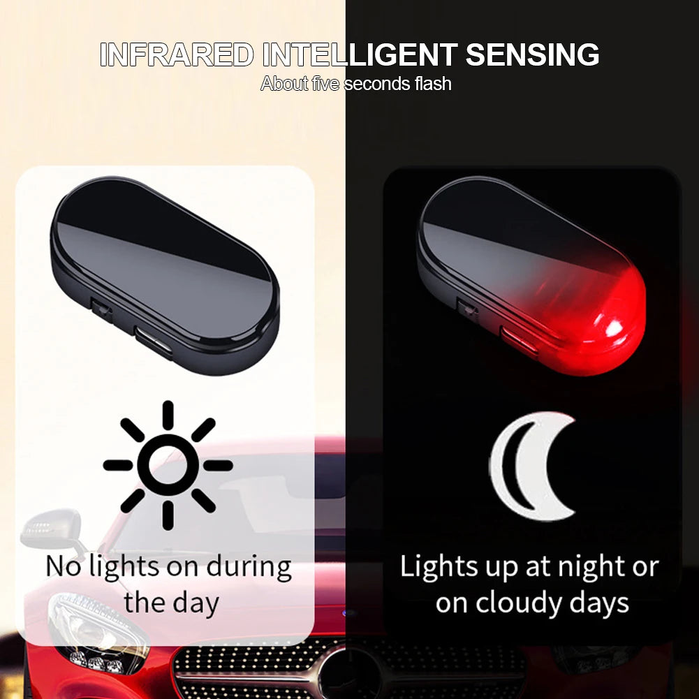 Wireless Warning anti-theft Caution Flashing Fake Security Solar