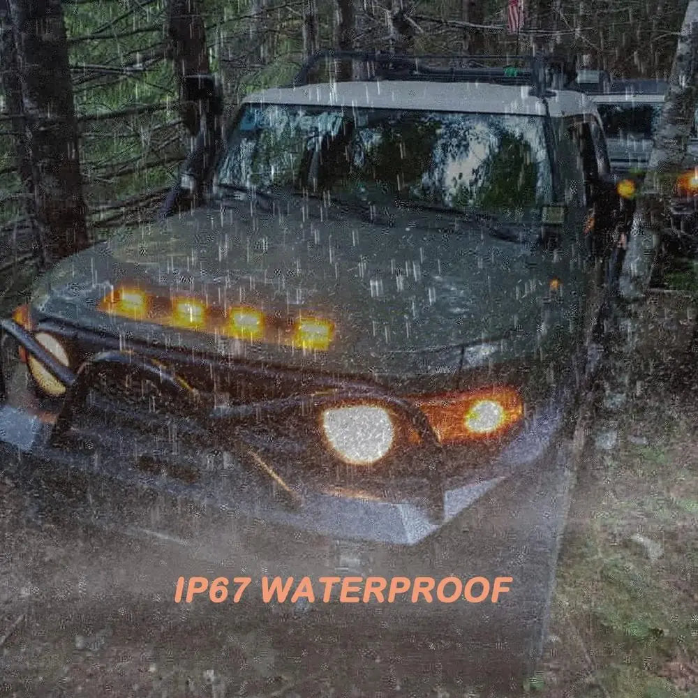 For Pickup Amber Front Grille Marker Kit Pieces Center Trucks Rv
