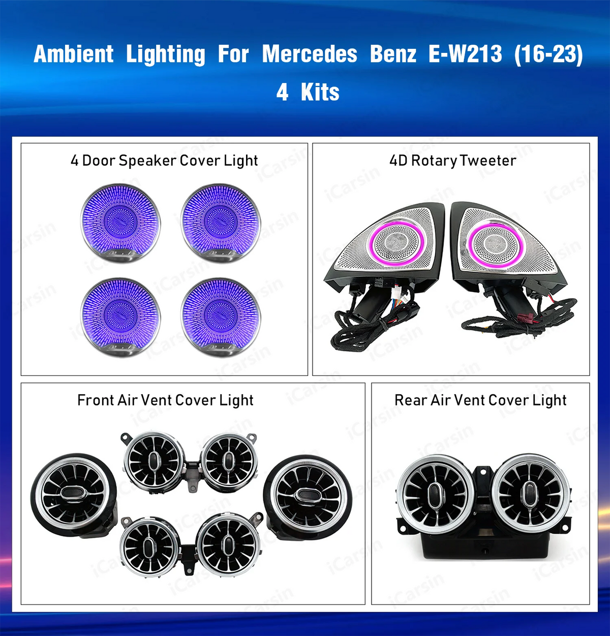 For Mercedes Benz E Class 2016-2023 Upgrade Color W213 Interior