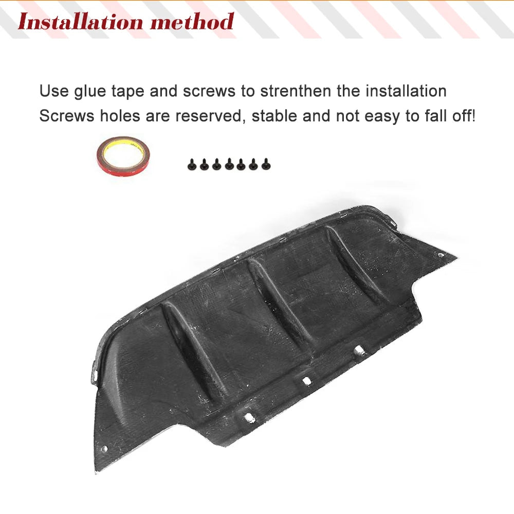 For BMW F06 F12 F13 M6 Carbon Fiber Rear Diffuser 2013-2018
