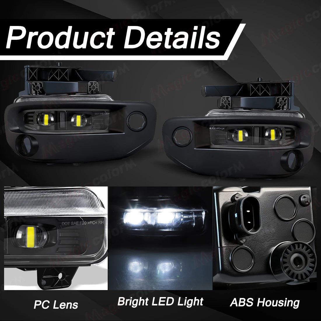 For Dodge Ram 1500 2019 2020 Fog Lamps 2021 2022 2023 Drl