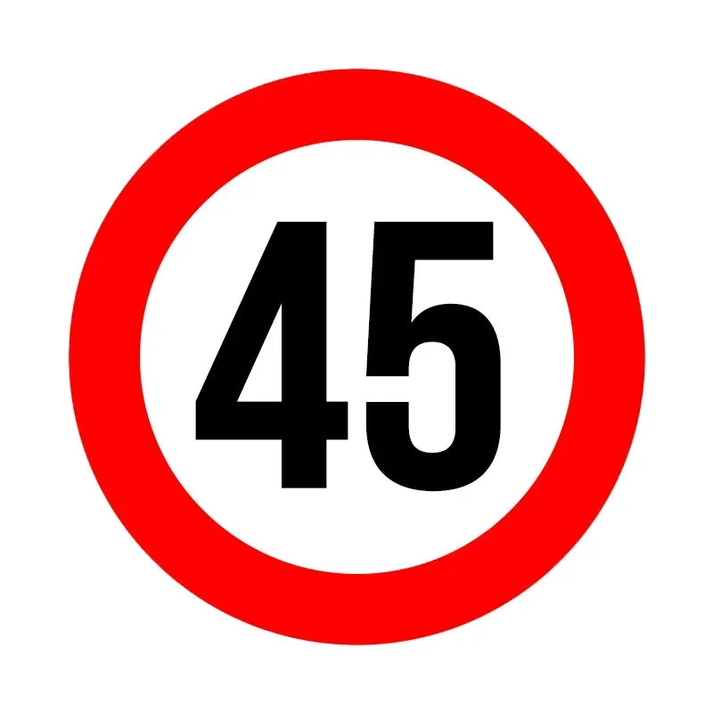 Fashion Creative Speed Limit Km Sticker Pvc Personality