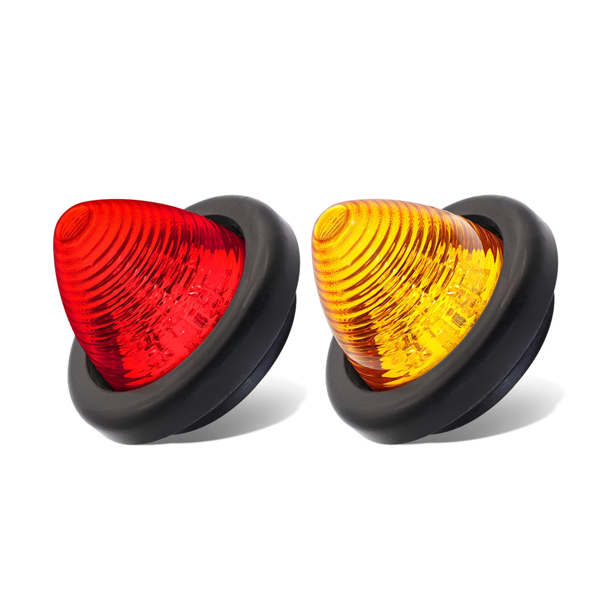 2PCS Cone Round Side Marker Rear Tracking Clearance Waterproof