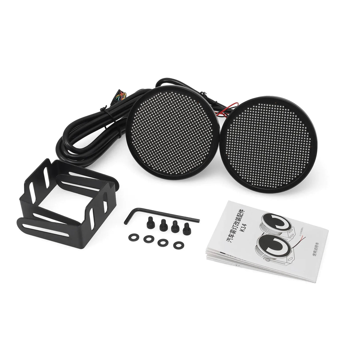 Ad 2PCS Devil Eye 3inch APP Screen Blink Angel