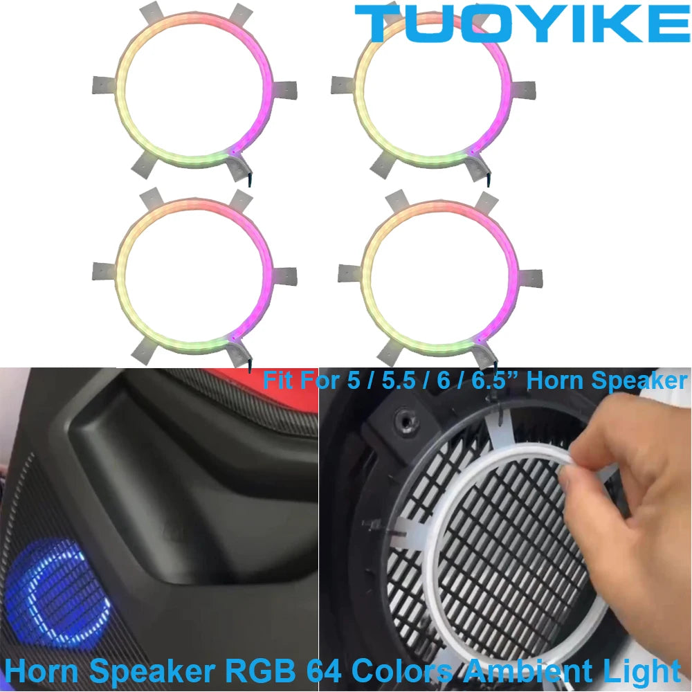 4PCS Symphony Audio Horn Loudspeaker Colors Interior Ambient