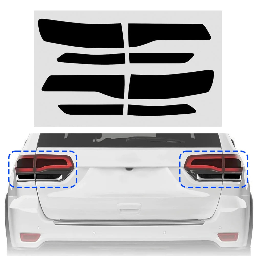For Jeep Grand Cherokee 2014-2019 8PCS Rear Tail Tint Overlay