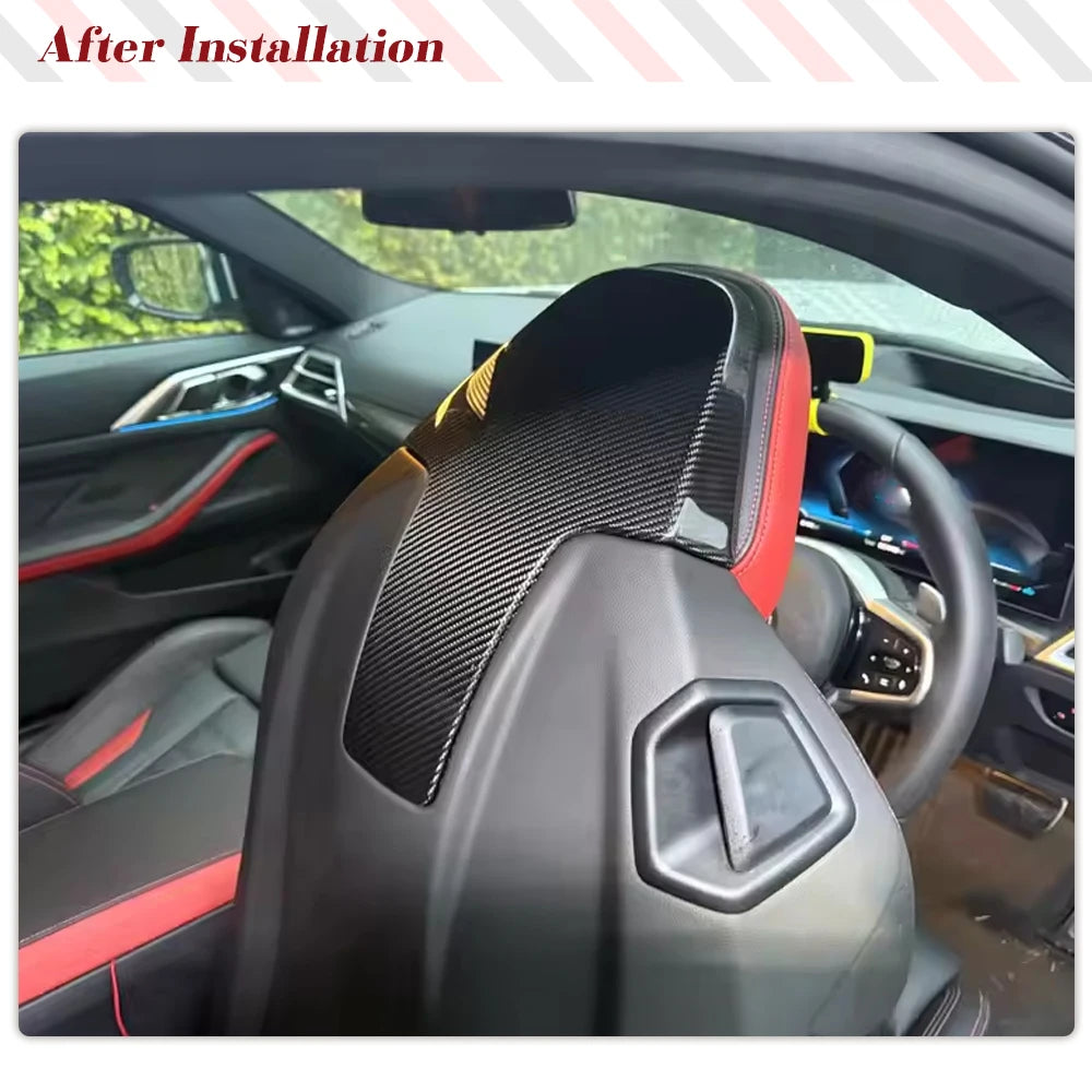 For BMW G87 M2 G80 G81 Dry Carbon Fiber Inner SEAT Back Covers