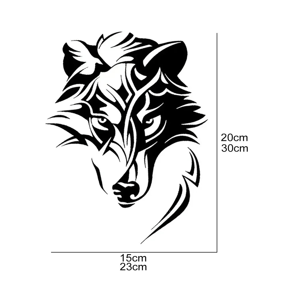 Wolf Head Creative Art Sticker Body Bumper Windows Motorcycle