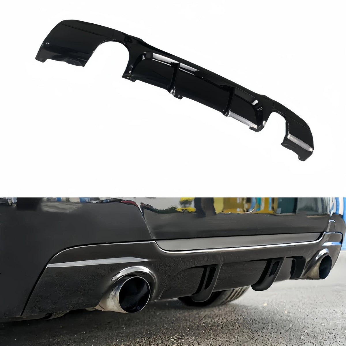 For BMW E90 E91 316D 318D Mp Gloss Black Rear Bumper Diffuser