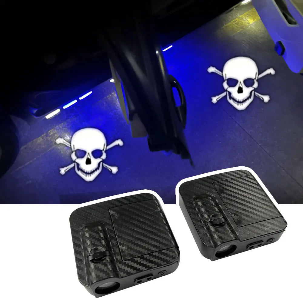 For Tesla BMW Toyota Mercedes Volkswagen 2PCS Door Badge Welcome